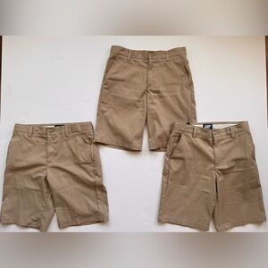 Lands End Shorts Active Chino Uniform Adjustable Waist Lot of 3